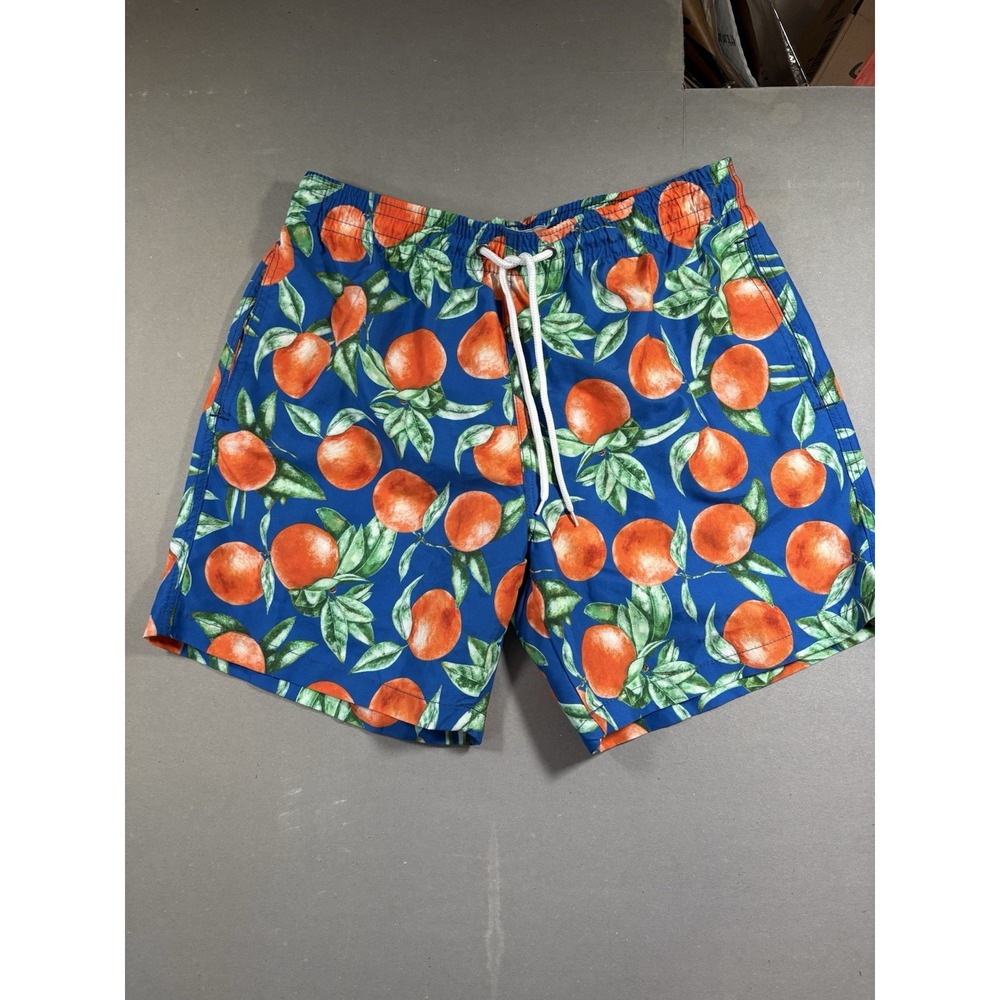 Trunks Surf & Swim Co Men's Trunks Medium Orange Print